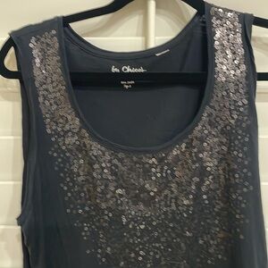 Chico’s Black size 2, which is the same as 12/14 Sequined Tank.